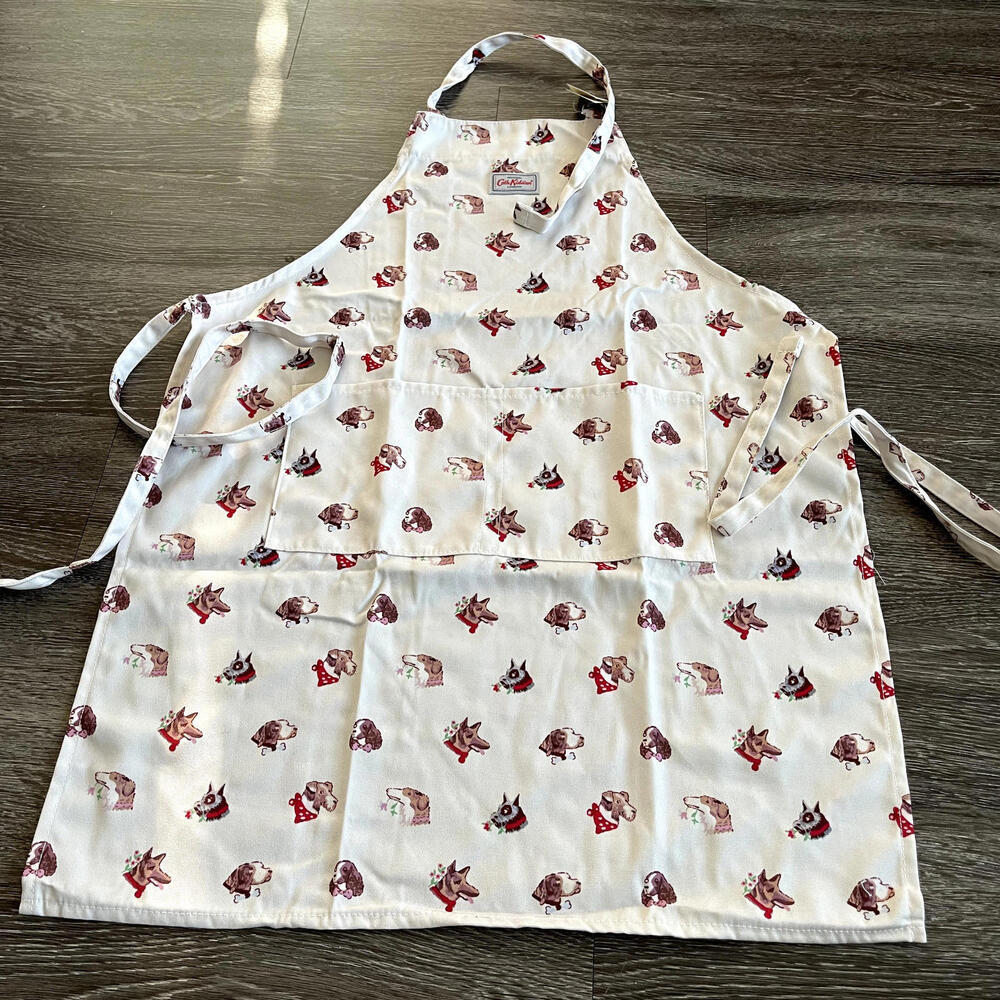 Cath Kidston Dogs Coated Cotton Adjustable Apron NWT